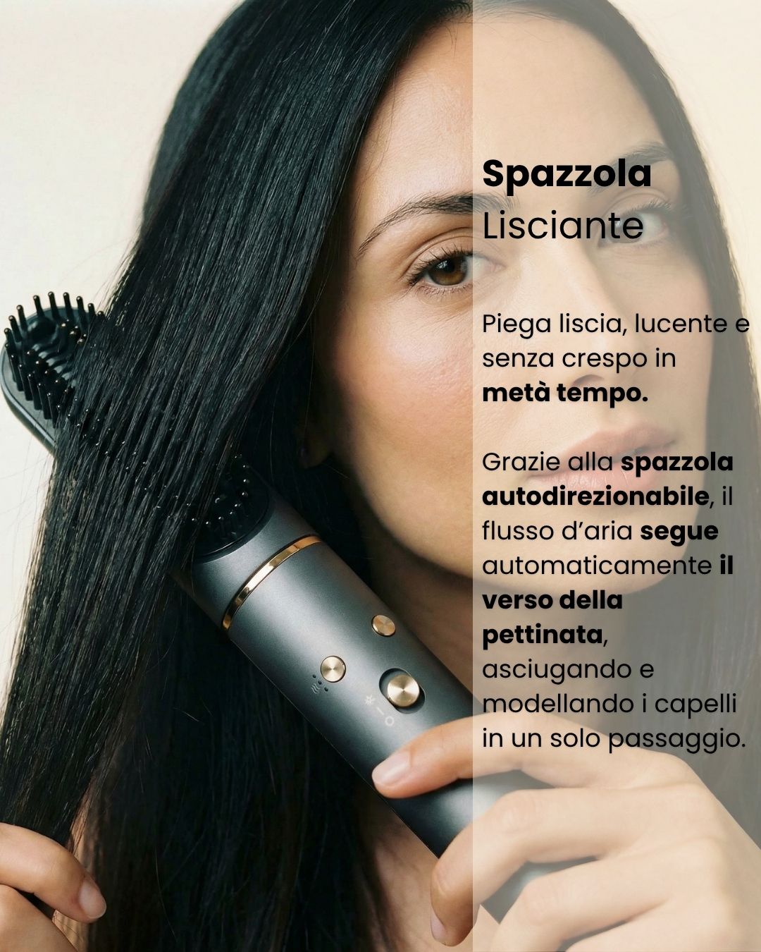 Spazzola per pettinare e asciugare i capelli, 2 in 1 - HairFitz Pro