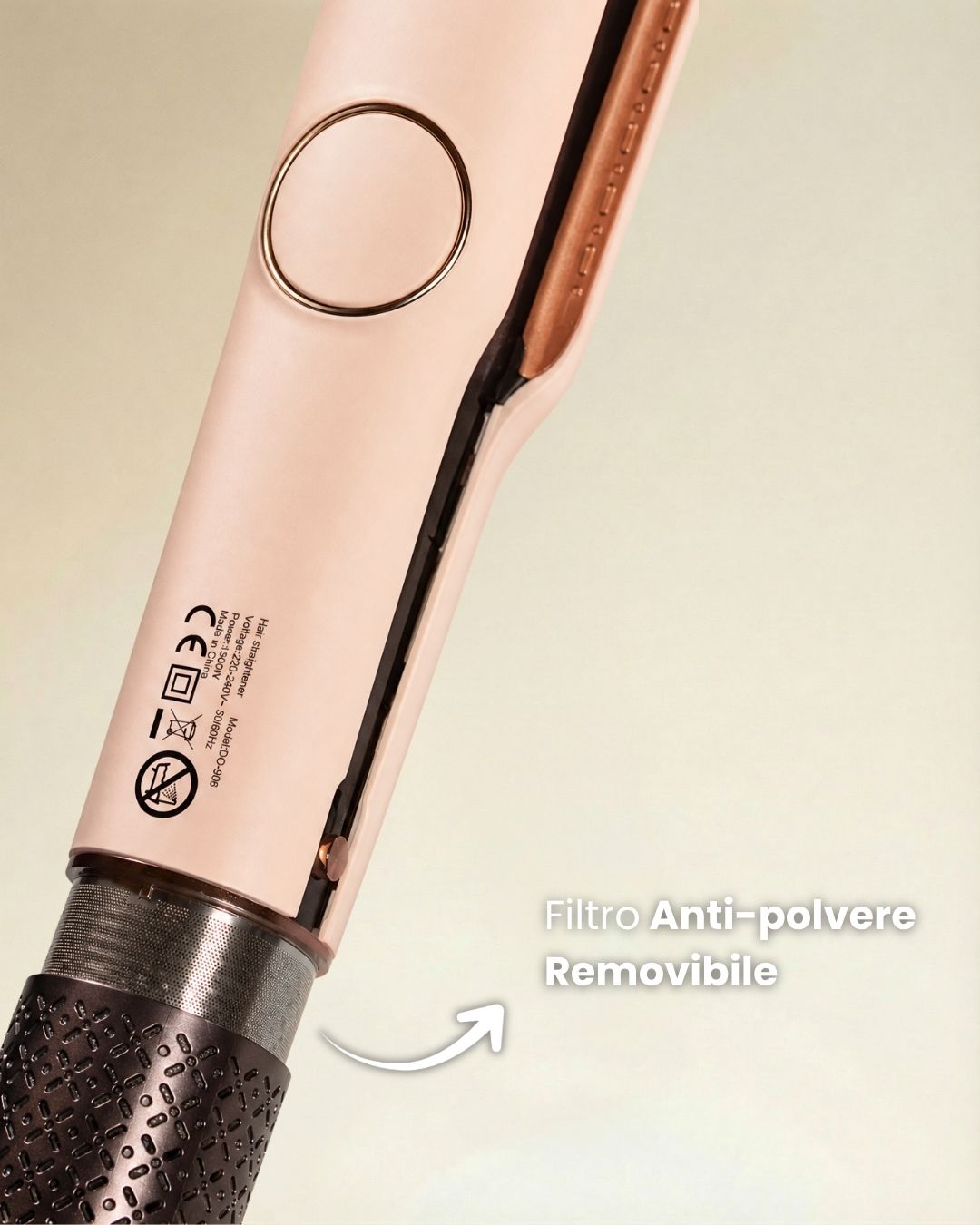 AirLiss evo piastra ad aria 2 in 1 con filtro removibile