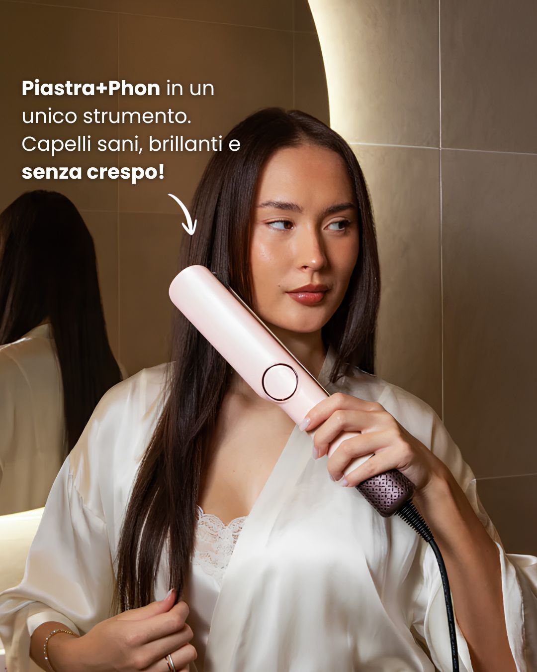 Airliss Evo piastra ad aria 2 in 1 con tecnologia ionica e 1300 watt